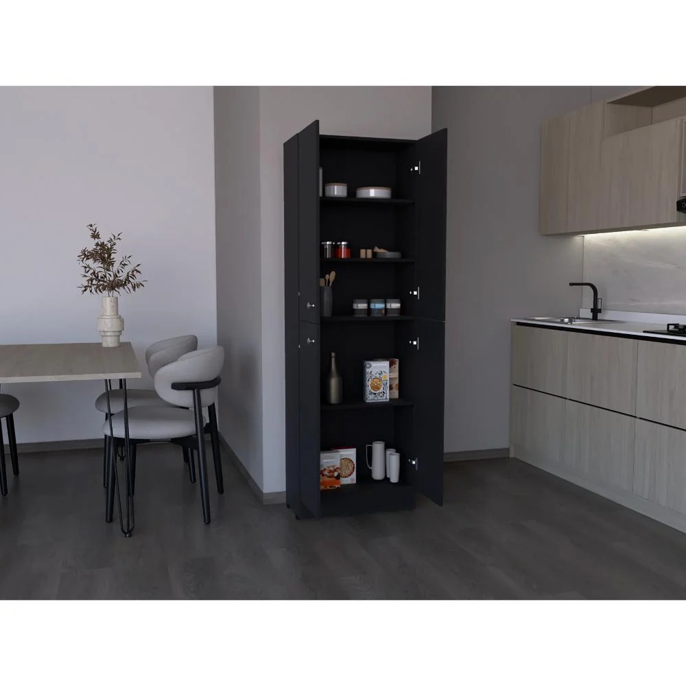 Alacena Cerín, Wengue, con Variedad de Entrepaños ZF Virtual Muebles ZF