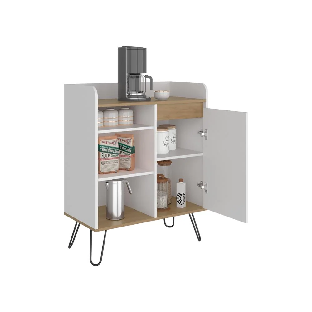 Alacena Espresso, Kronos Blanco y Kronos Fresno, Con gran espacio de almacenamiento Funcional ZF Virtual Muebles ZF