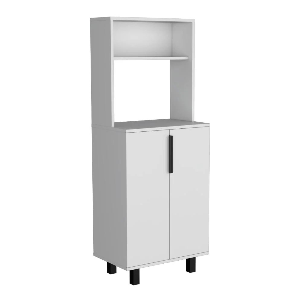 Alacena Oshawa, Blanco, con superficie para ubicar objetos y dos puertas ZF Virtual Muebles ZF