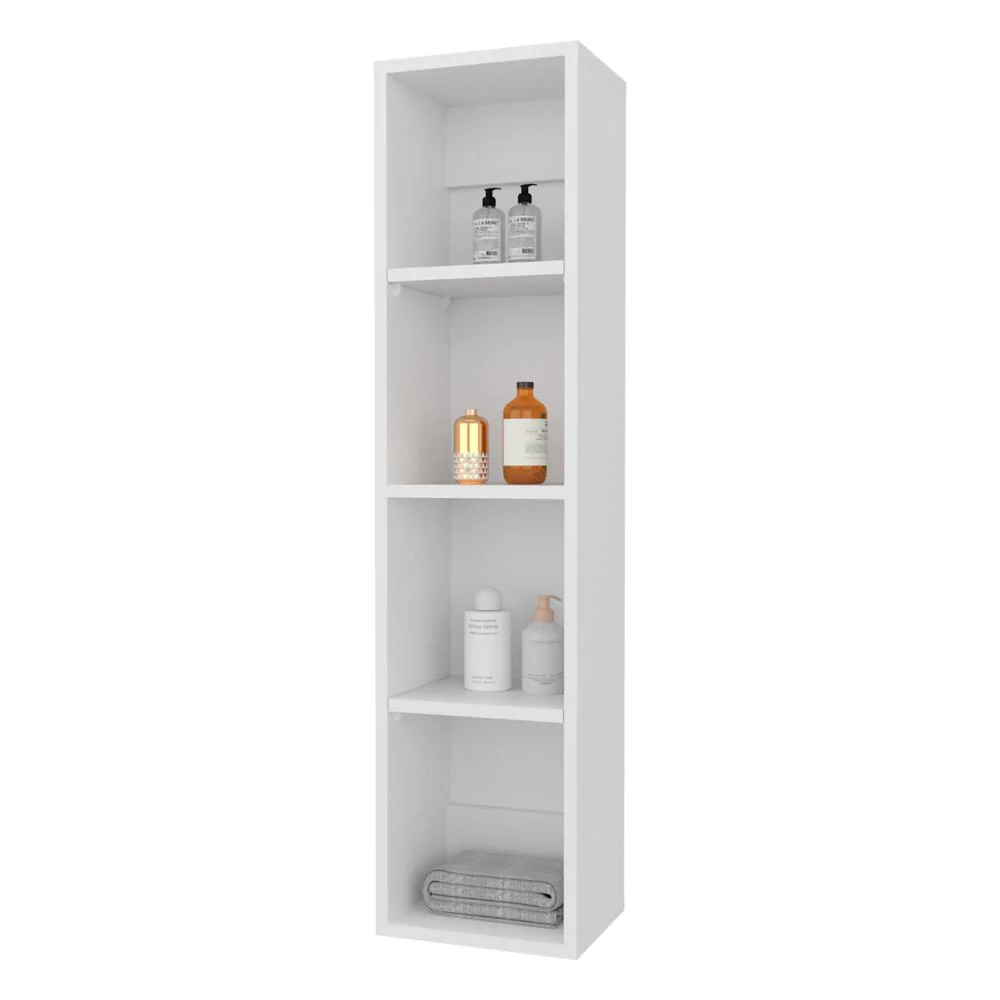 Alacena de Pared Pequeño Minimalista, Blanco, sin puertas, para implementos de aseo ZF Virtual Muebles ZF