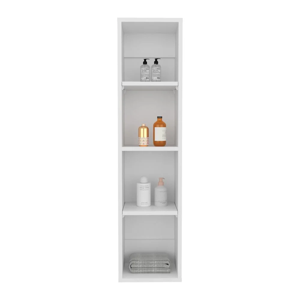 Alacena de Pared Pequeño Minimalista, Blanco, sin puertas, para implementos de aseo ZF Virtual Muebles ZF