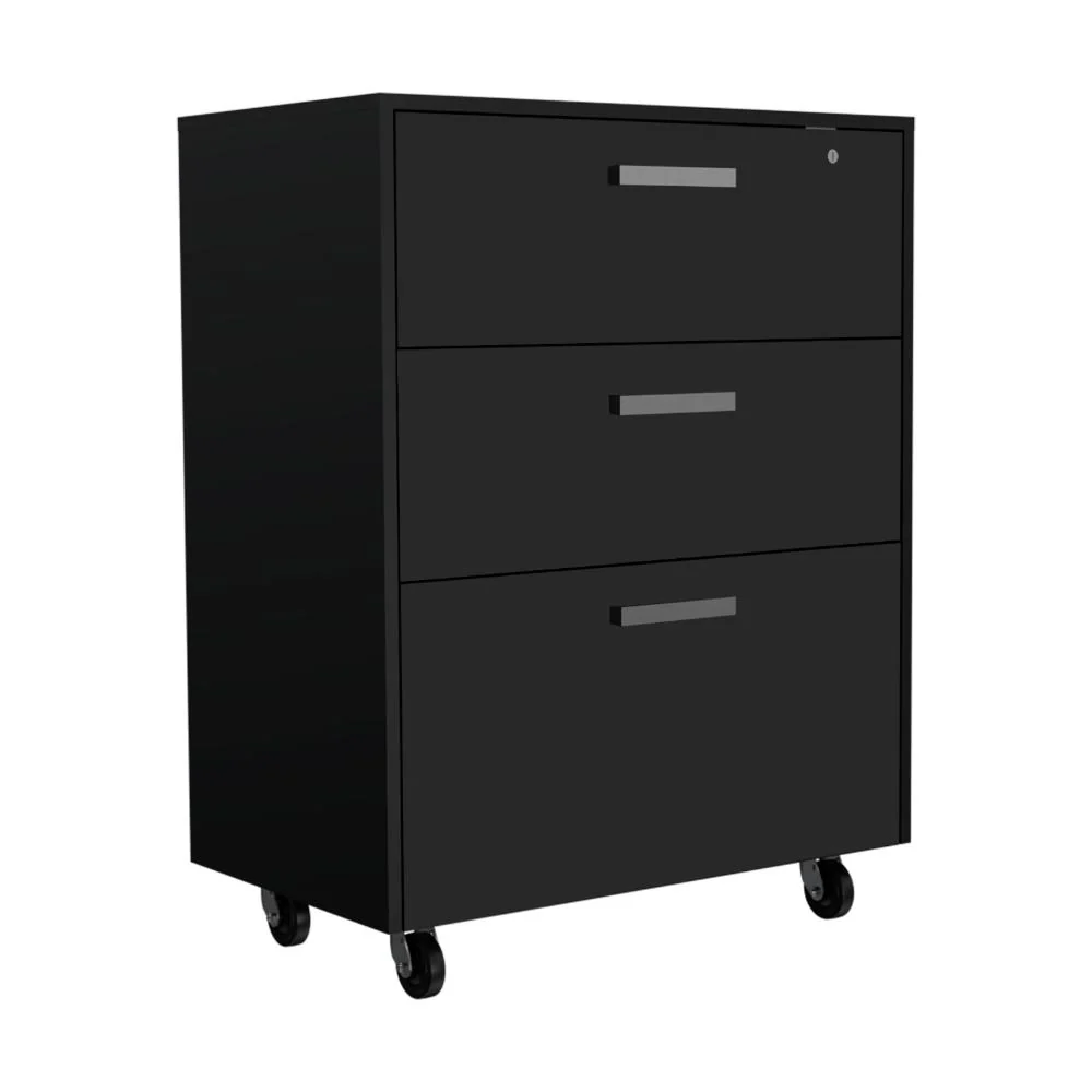 Archivador Multiusos Martin, Wengue, con cerradura y llave para puerta Virtual Muebles ZF