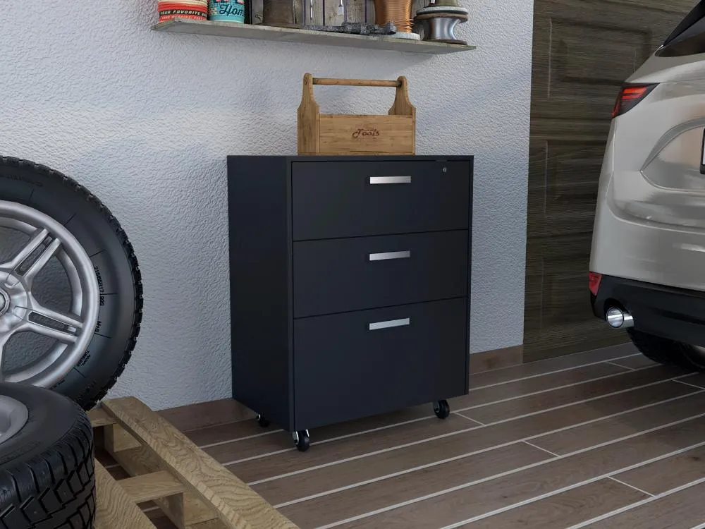 Archivador Multiusos Martin, Wengue, con cerradura y llave para puerta Virtual Muebles ZF