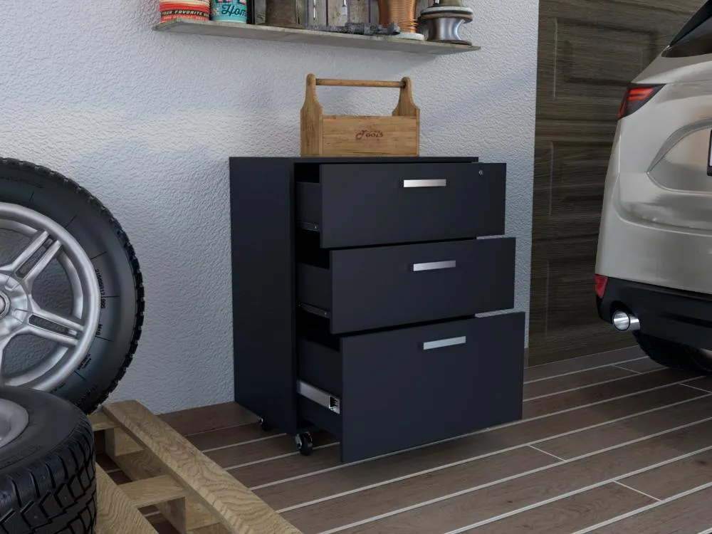 Archivador Multiusos Martin, Wengue, con cerradura y llave para puerta Virtual Muebles ZF