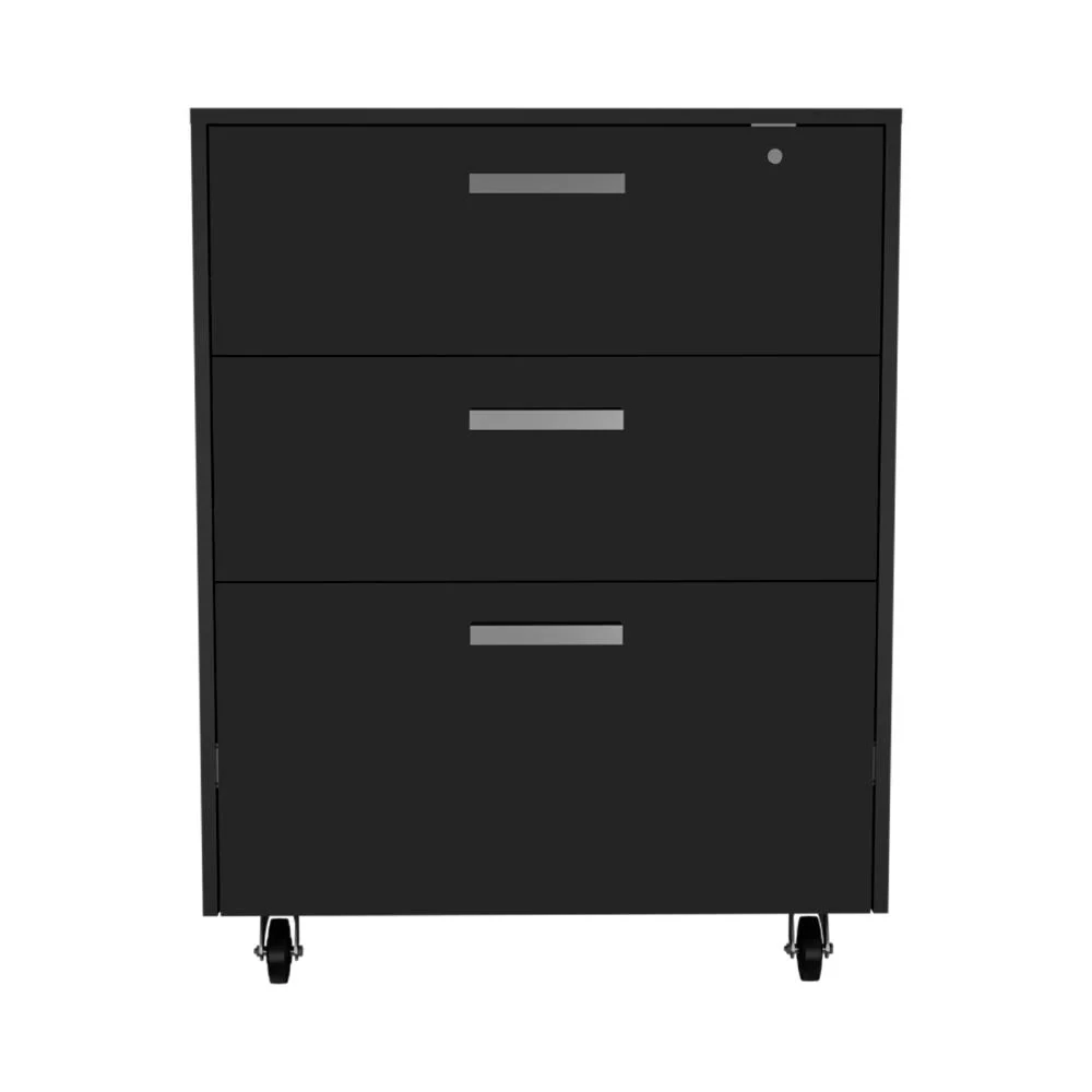 Archivador Multiusos Martin, Wengue, con cerradura y llave para puerta Virtual Muebles ZF