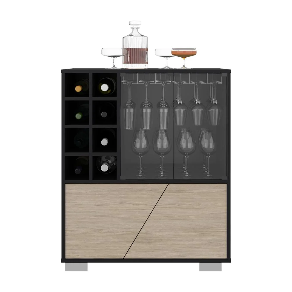 Bar Orus, Wengue y Cartagena, con cuatro puertas batientes ZF Virtual Muebles ZF