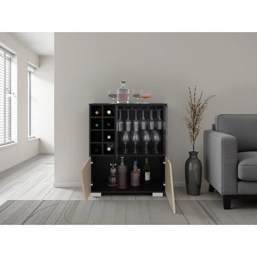 Bar Orus, Wengue y Cartagena, con cuatro puertas batientes ZF Virtual Muebles ZF
