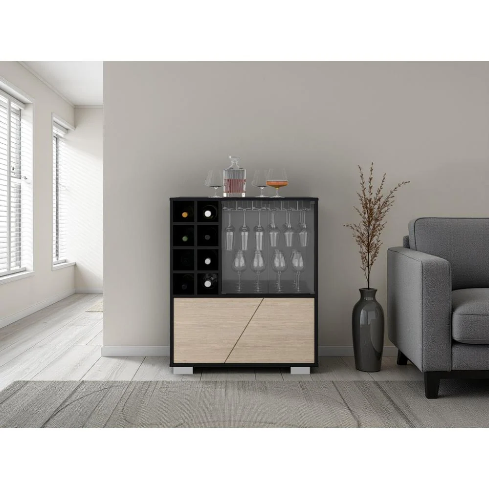 Bar Orus, Wengue y Cartagena, con cuatro puertas batientes ZF Virtual Muebles ZF