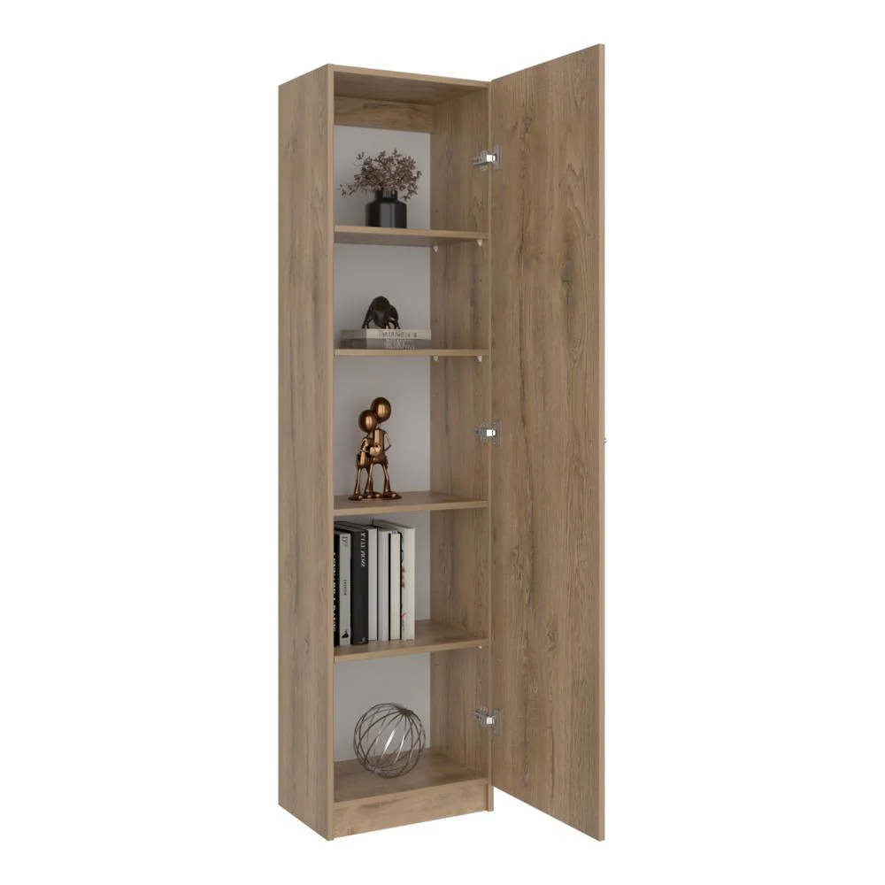 Biblioteca Home Eco, Macadamia, con Cinco Entrepaños ZF Virtual Muebles ZF