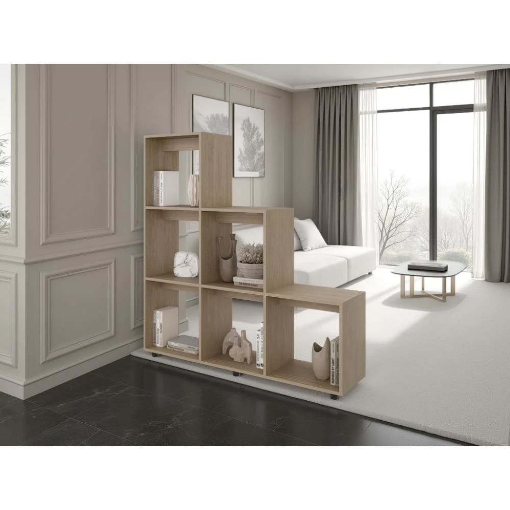 Biblioteca Zamur, Cartagena, con Variedad de Espacios Para Libros y Artículos Decorativos ZF Virtual Muebles ZF