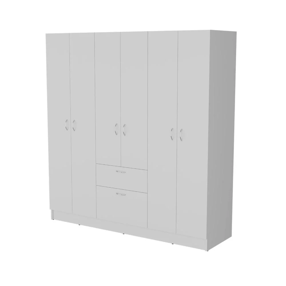 Closet Adira, Blanco, con Siete Puertas Abatibles y Un Cajon ZF Virtual Muebles ZF