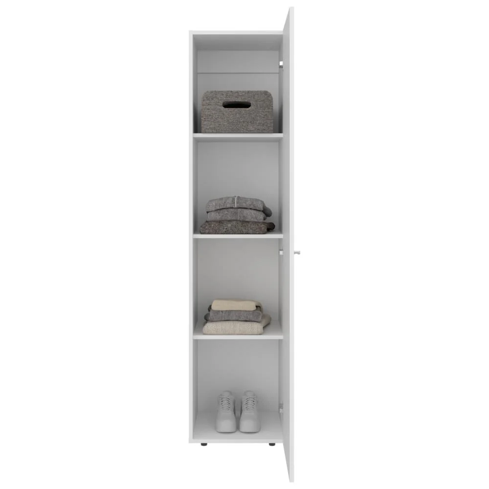 Closet Alma, Blanco Duqueza , Una puerta abatible y entrepaños para guardar ropa ZF Virtual Muebles ZF