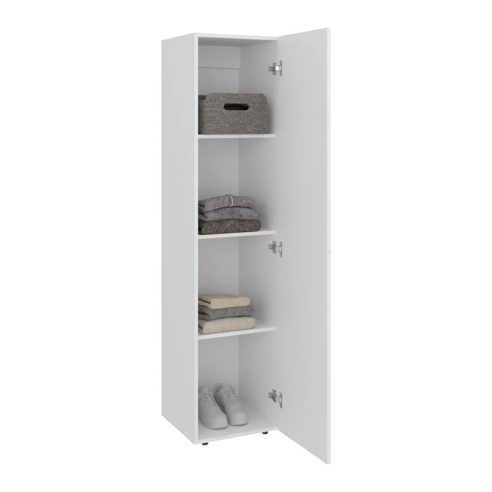 Closet Alma, Blanco Duqueza , Una puerta abatible y entrepaños para guardar ropa ZF Virtual Muebles ZF