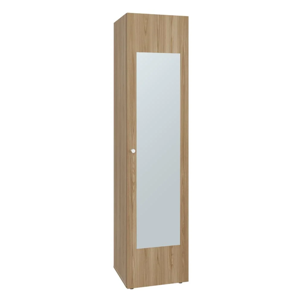Closet Alma, Fresno Europeo Y Blanco, Con Espejo, una puerta abatible variedad de entrepaños ZF Virtual Muebles ZF