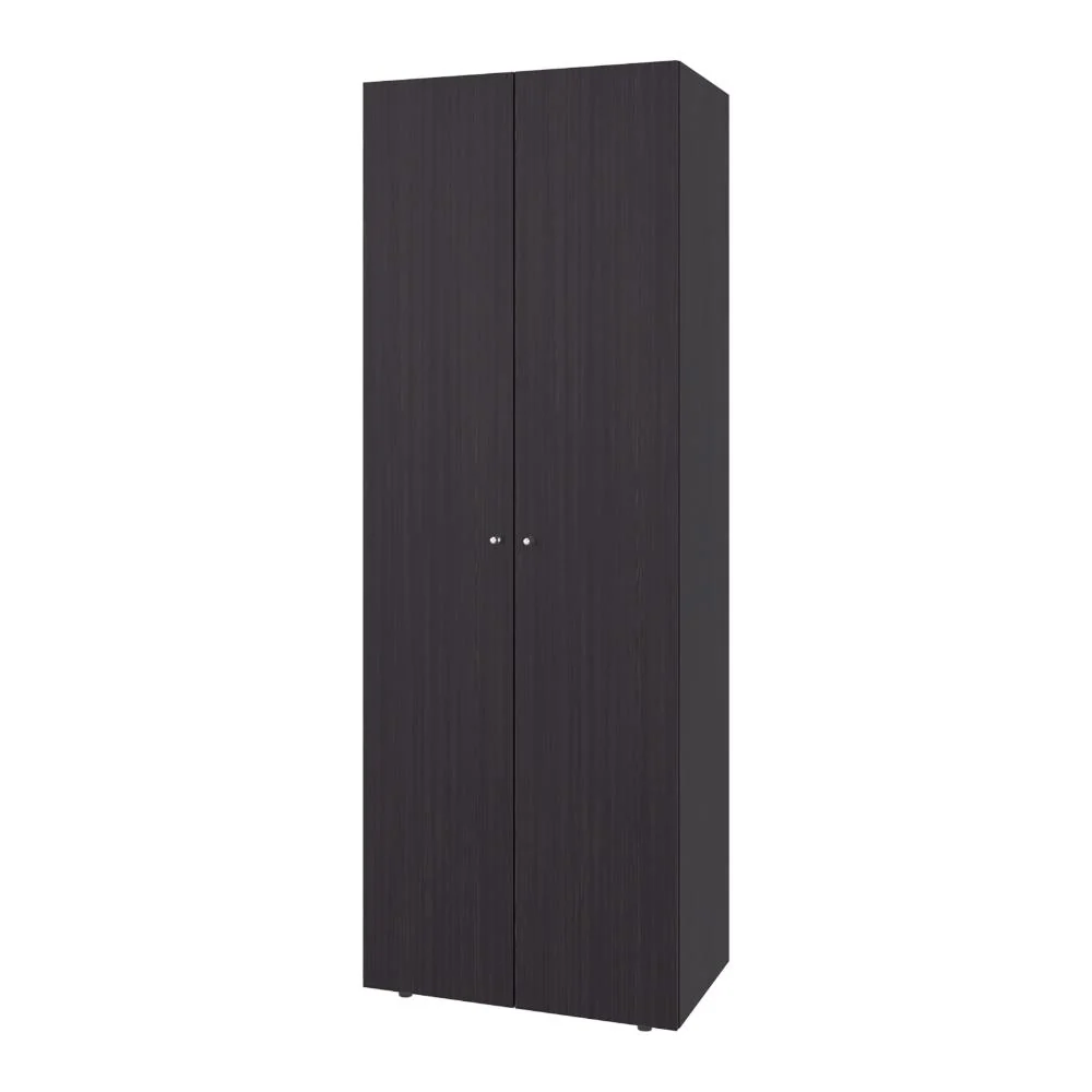 Closet Beico, Wengue, Con Dos Puertas Abatibles y Un Tubo Cromado ZF Virtual Muebles ZF