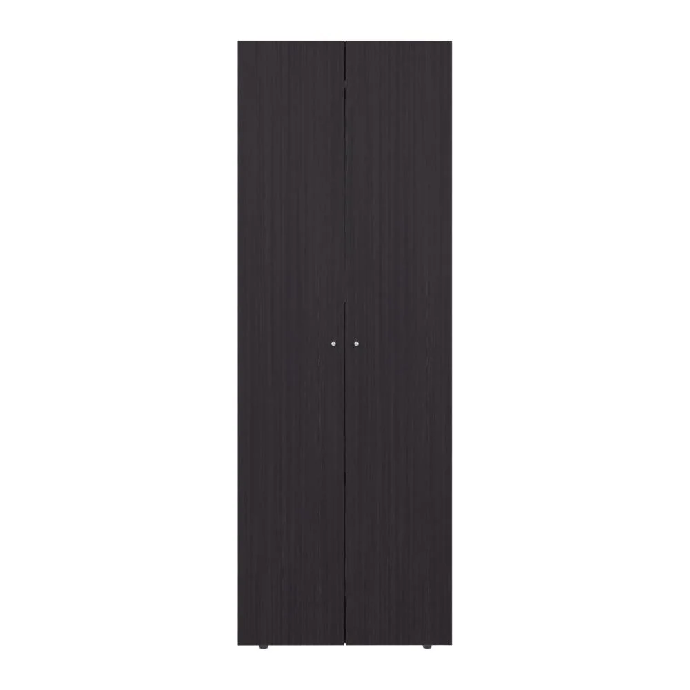 Closet Beico, Wengue, Con Dos Puertas Abatibles y Un Tubo Cromado ZF Virtual Muebles ZF