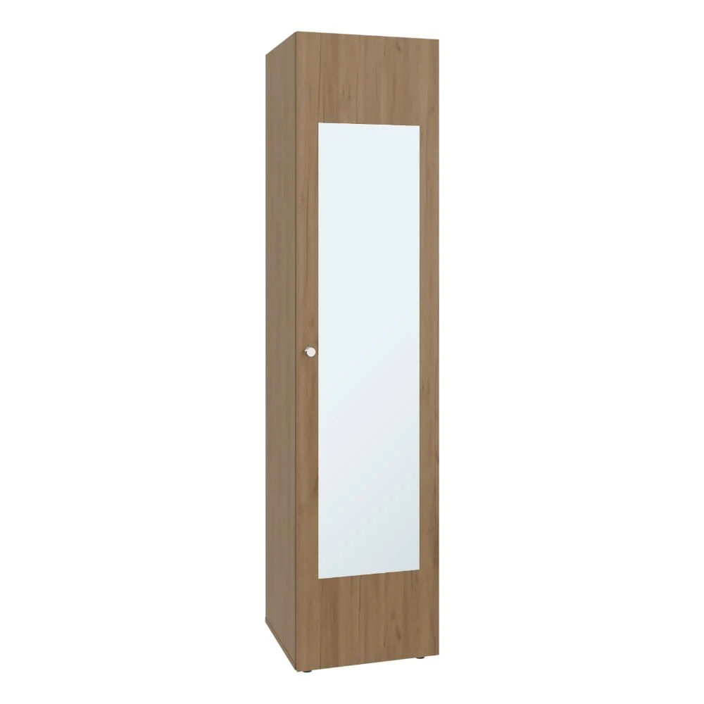 Closet Con Espejo Alma, Kronos Fresno, Diseño moderno con entrepaños y puerta ZF Virtual Muebles ZF