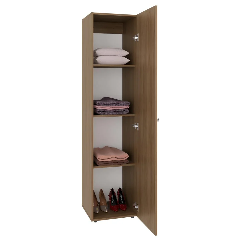 Closet Con Espejo Alma, Kronos Fresno, Diseño moderno con entrepaños y puerta ZF Virtual Muebles ZF