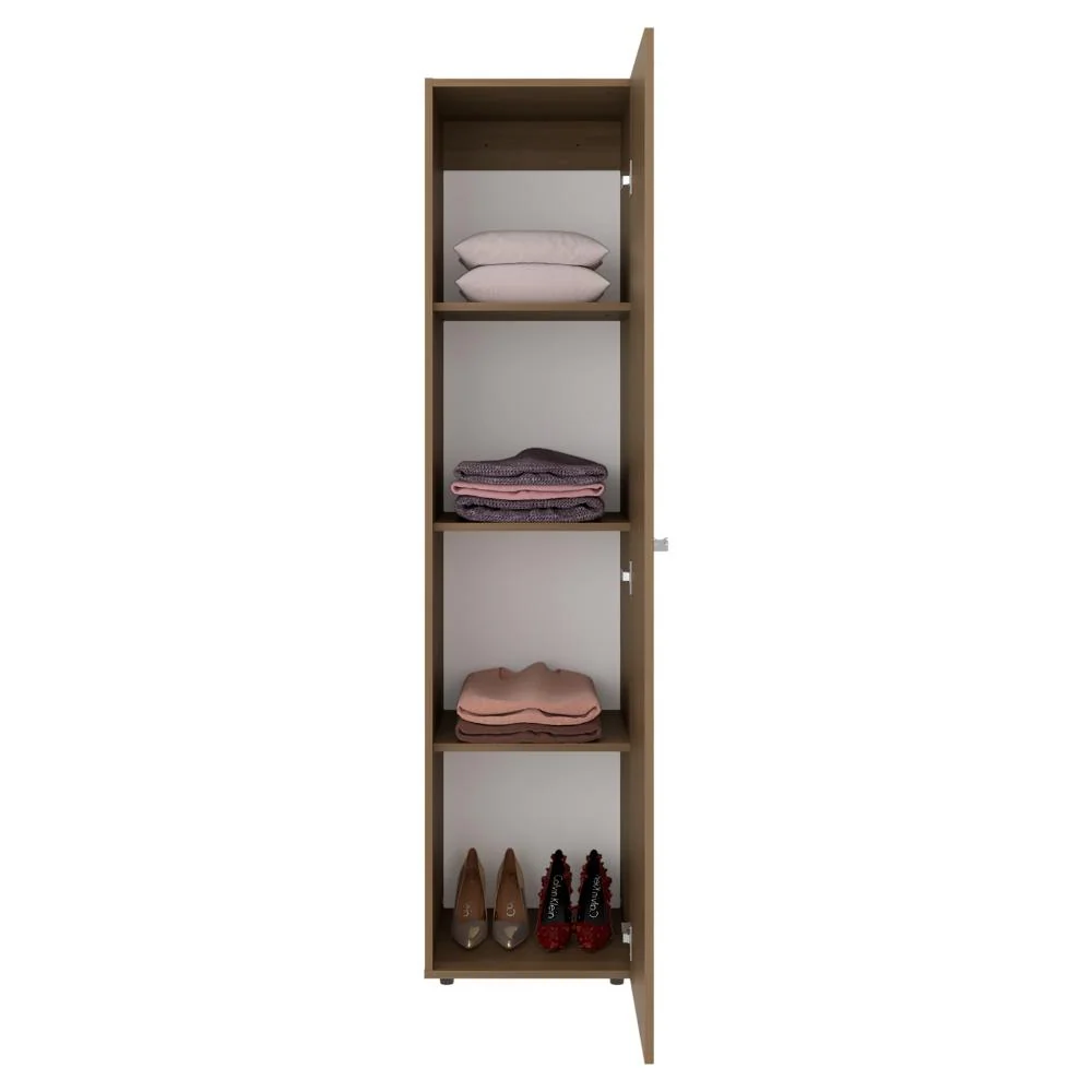 Closet Con Espejo Alma, Kronos Fresno, Diseño moderno con entrepaños y puerta ZF Virtual Muebles ZF