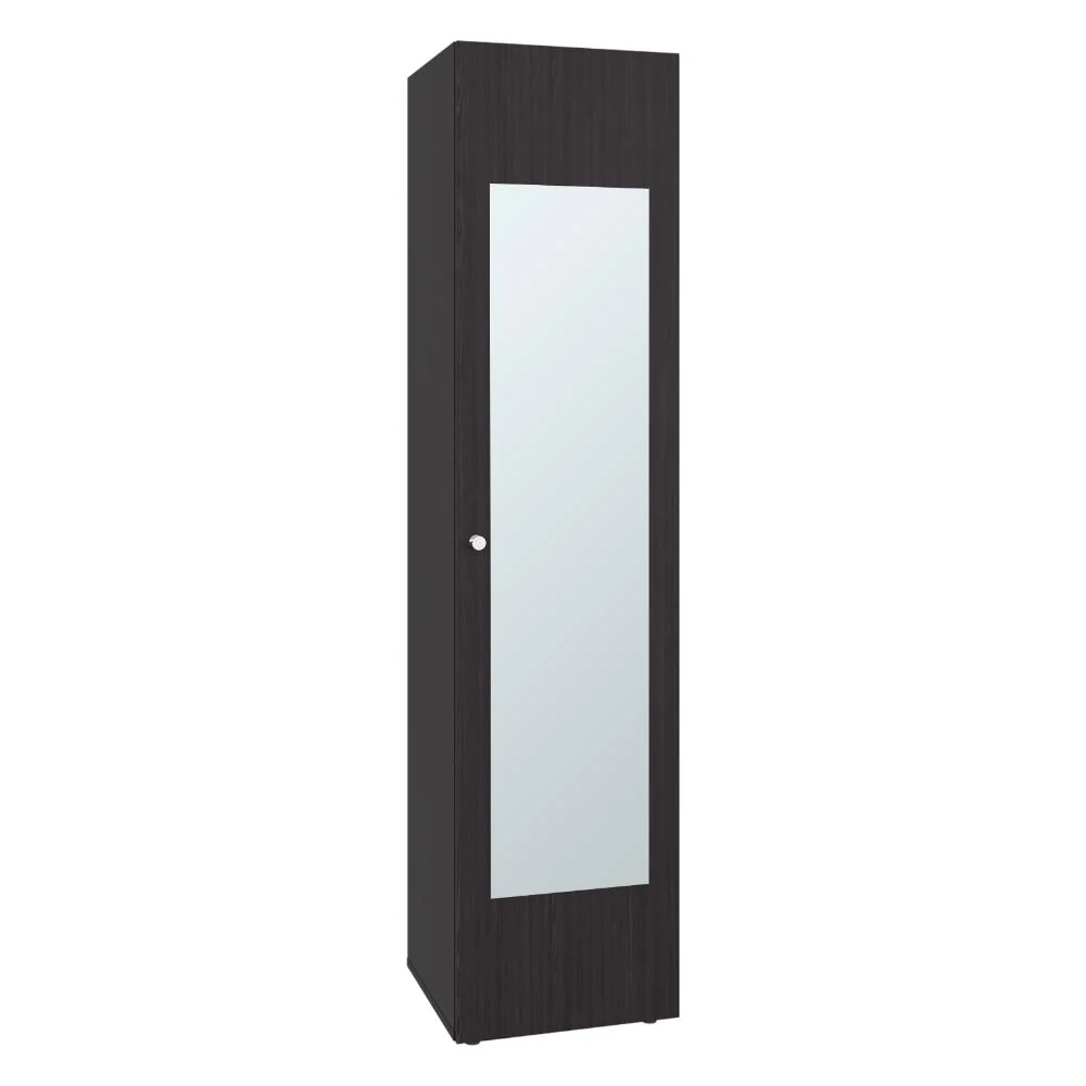 Closet Con Espejo Alma, Kronos Wengue, Una puerta abatible y entrepaños para guardar ropa ZF Virtual Muebles ZF