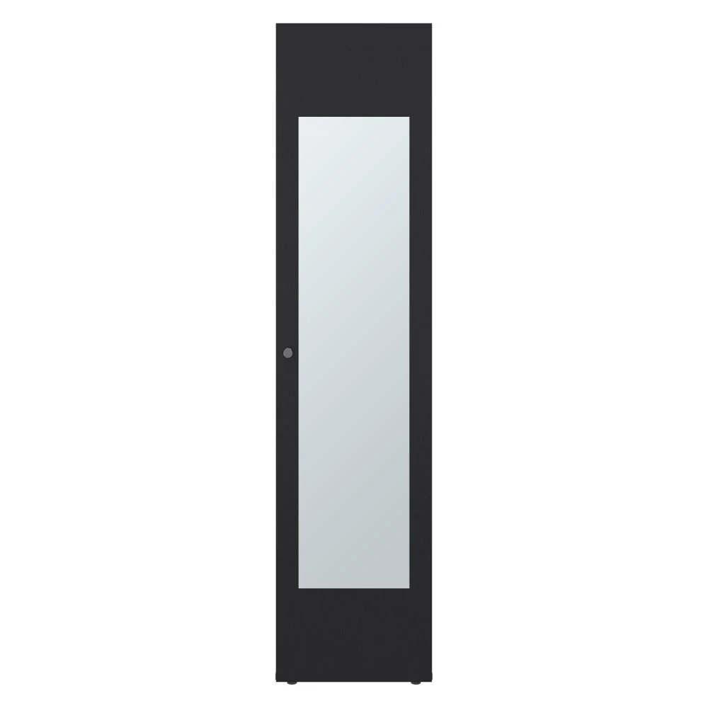Closet Con Espejo Alma, Wengue, Una puerta abatible y entrepaños para guardar ropa ZF Virtual Muebles ZF