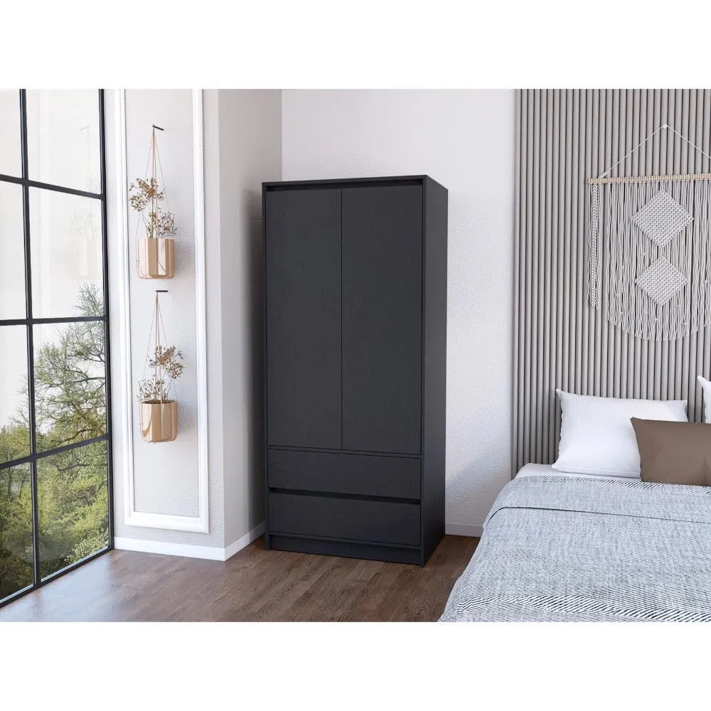 Closet Cruella, Negro, Con Dos Puertas AbatiblesZF Virtual Muebles ZF