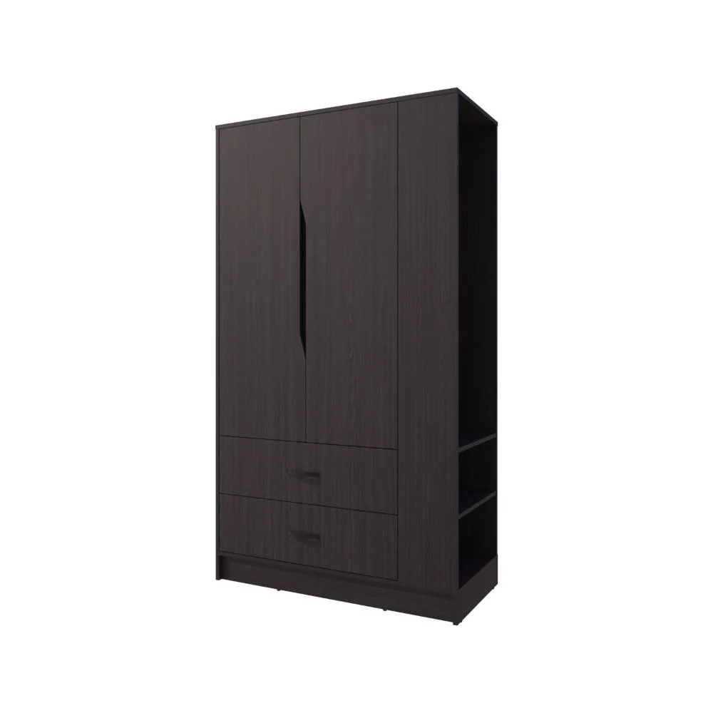 Closet Dakota, Wengue, Con Tres Puertas Abatibles y Un Cajon ZF Virtual Muebles ZF
