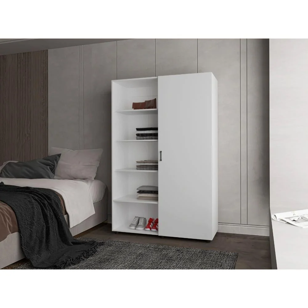 Closet Eco, Blanco, Pequeño Con Amplios Espacios Para Guardar Ropa ZF Virtual Muebles ZF