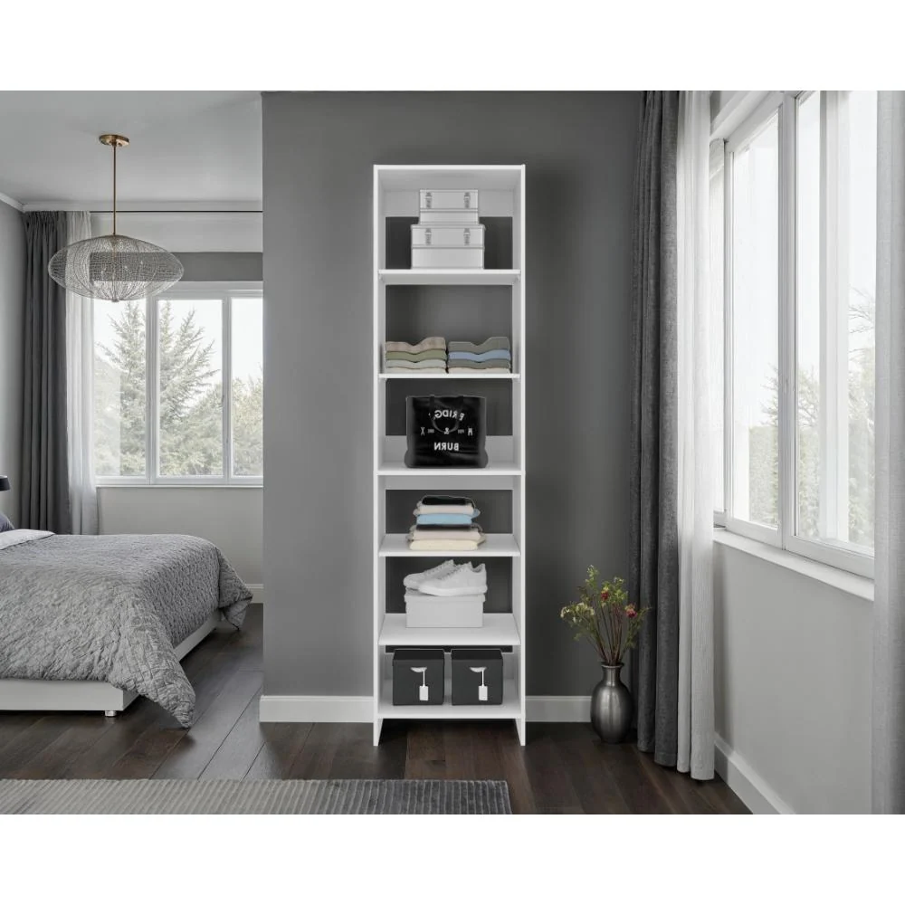 Closet Eco, Kronos Blanco, Con variedad de entrepaños, sin puertas ZF Virtual Muebles ZF