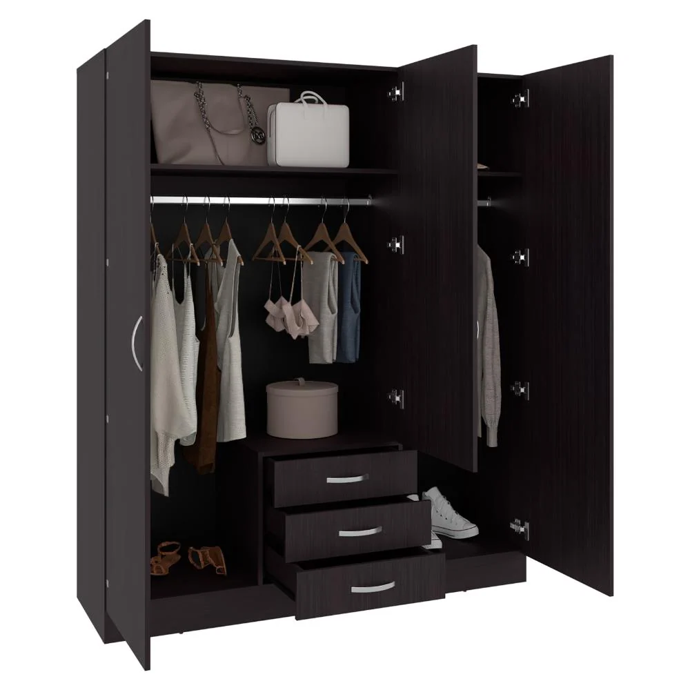 Closet Gate, Wengue, Con Gran Capacidad De Almacenamiento Incluye Espejo ZF Virtual Muebles ZF