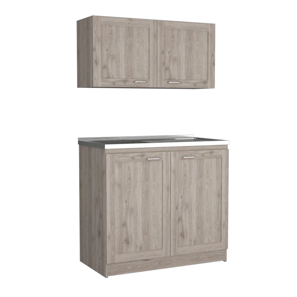 Cocina Integral Toronto, Humo, Incluye Mesón Izquierdo ZF Virtual Muebles ZF