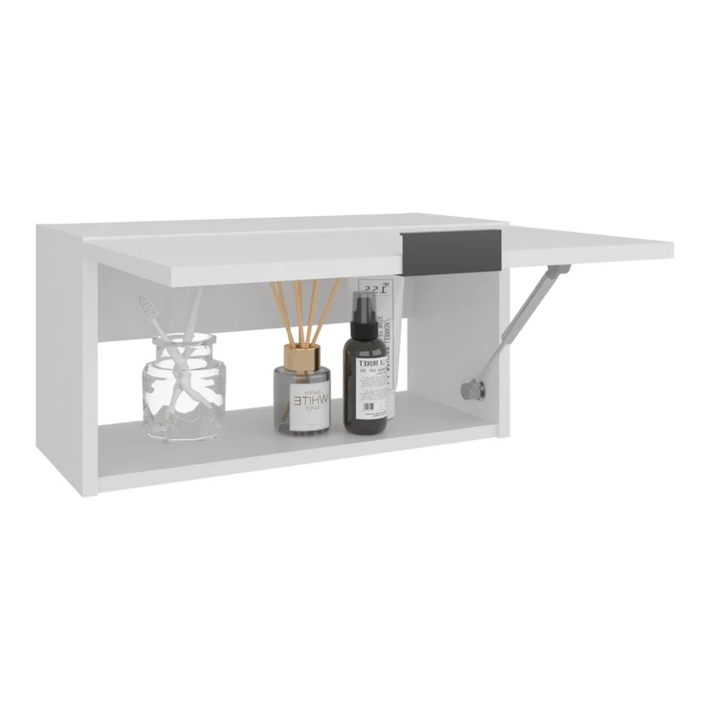 Gabinete de Baño Elsah, Kronos Blanco, con espacio para colocar objetos ZF Virtual Muebles ZF