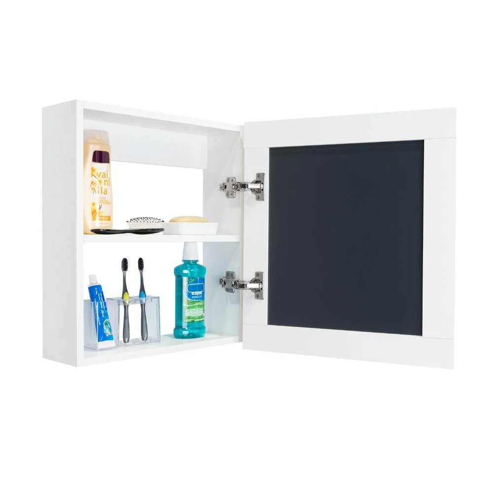 Gabinete de Baño Heston, Blanco Duqueza, con Espejo y Dos Entrepaños ZF Virtual Muebles ZF