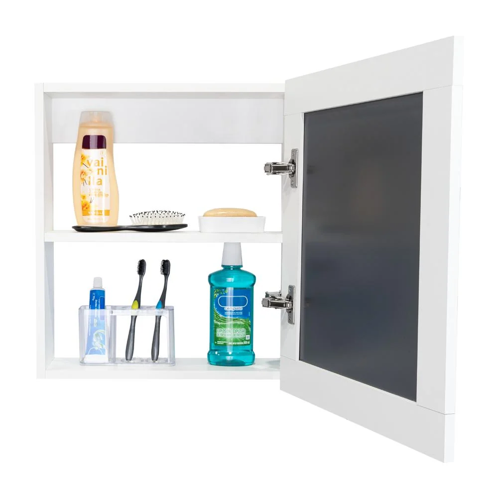 Gabinete de Baño Heston, Blanco Duqueza, con Espejo y Dos Entrepaños ZF Virtual Muebles ZF
