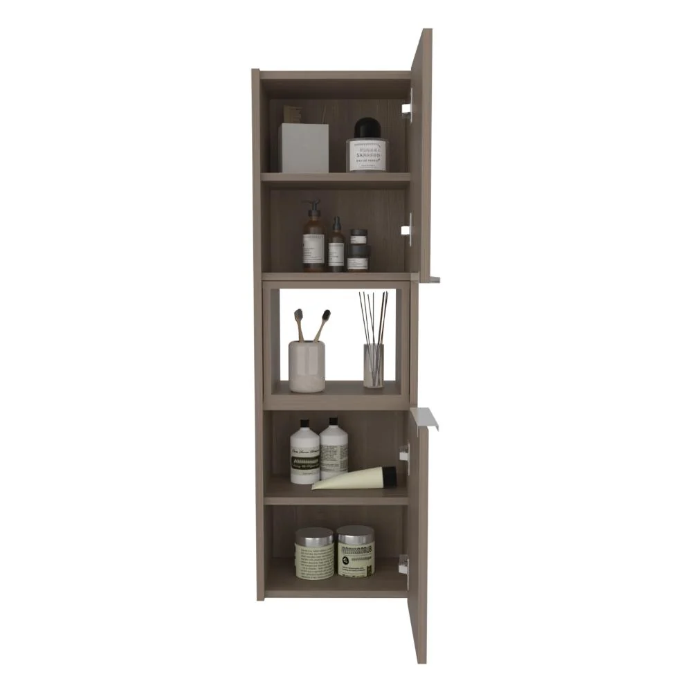 Gabinete de Baño Kairoz, Bardolino, Con dos puertas abatibles y cinco entrepaños ZF Virtual Muebles ZF