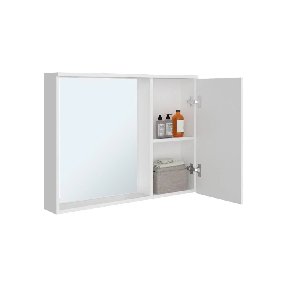 Gabinete De Baño Lagoa, Blanco, Con espacio para guardar objetos de aseo personal ZF Virtual Muebles ZF