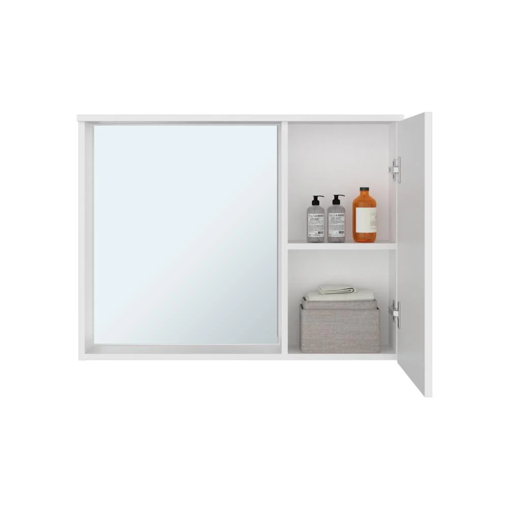 Gabinete De Baño Lagoa, Blanco, Con espacio para guardar objetos de aseo personal ZF Virtual Muebles ZF
