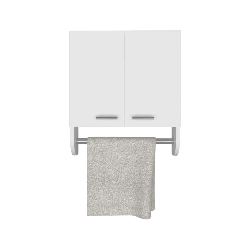 Gabinete de Baño Lupek, Blanco, con Tubo y Manija Metálicas ZF Virtual Muebles ZF
