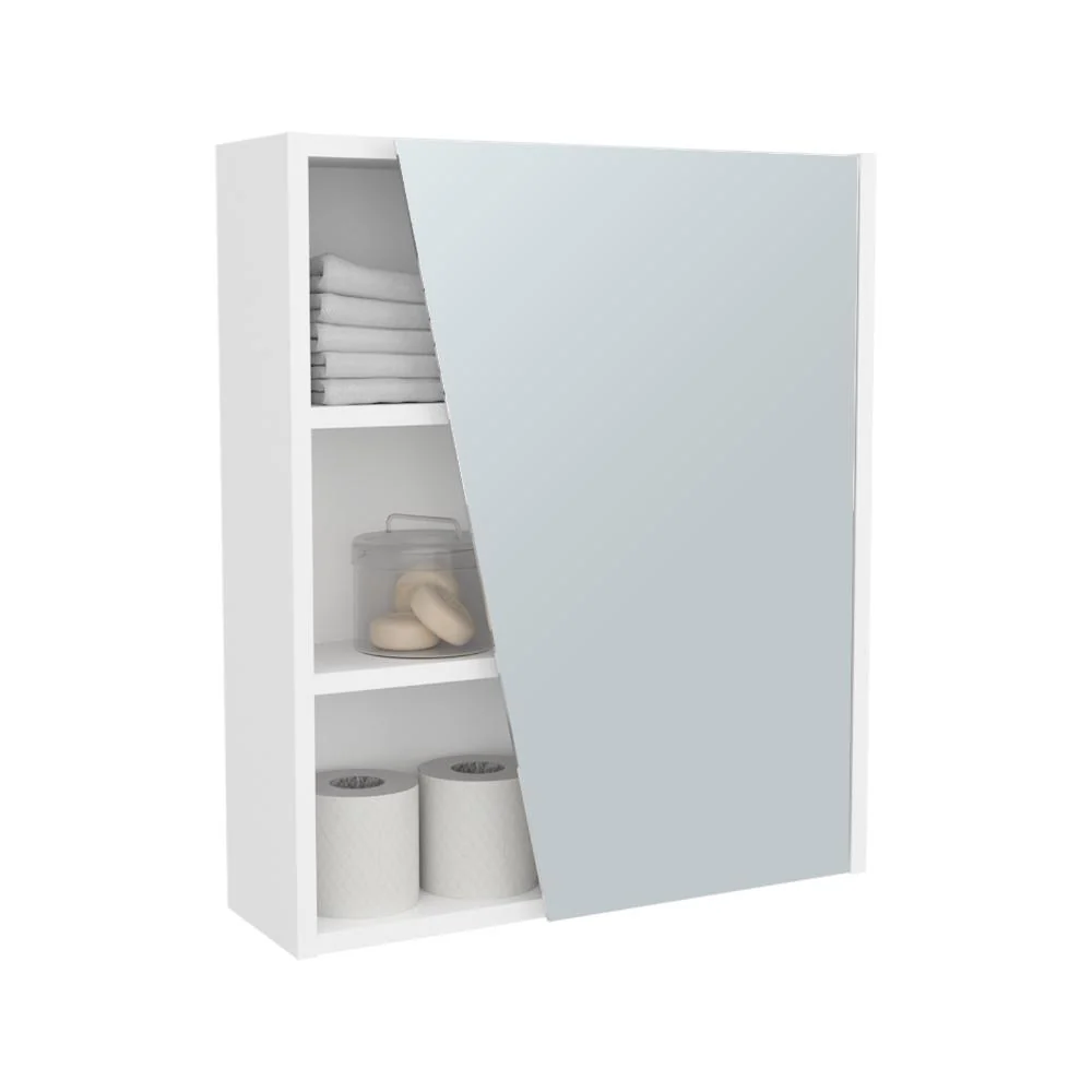 Gabinete de Baño Quintana, Blanco Duqueza, con espejo ZF Virtual Muebles ZF