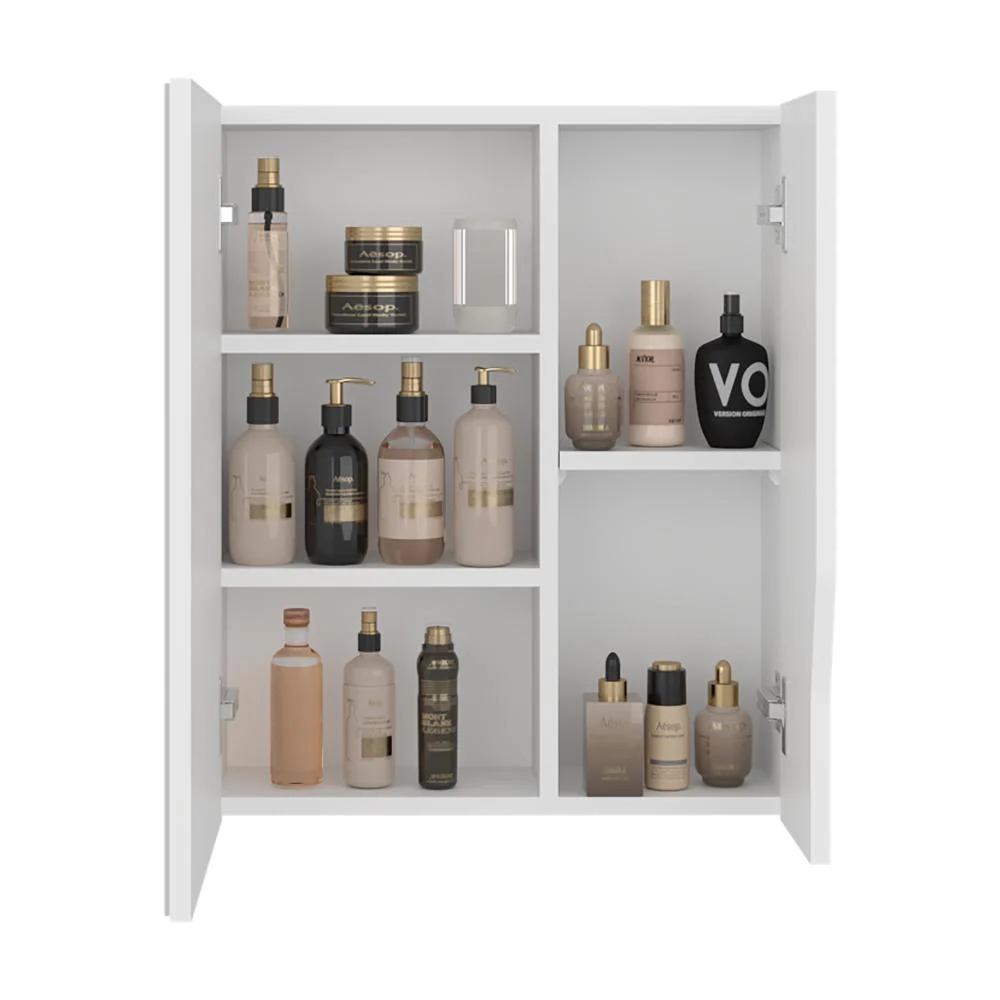 Gabinete de Baño Tuina, Blanco, Con espejo y con espacio para guardar objetos de aseo personales ZF Virtual Muebles ZF