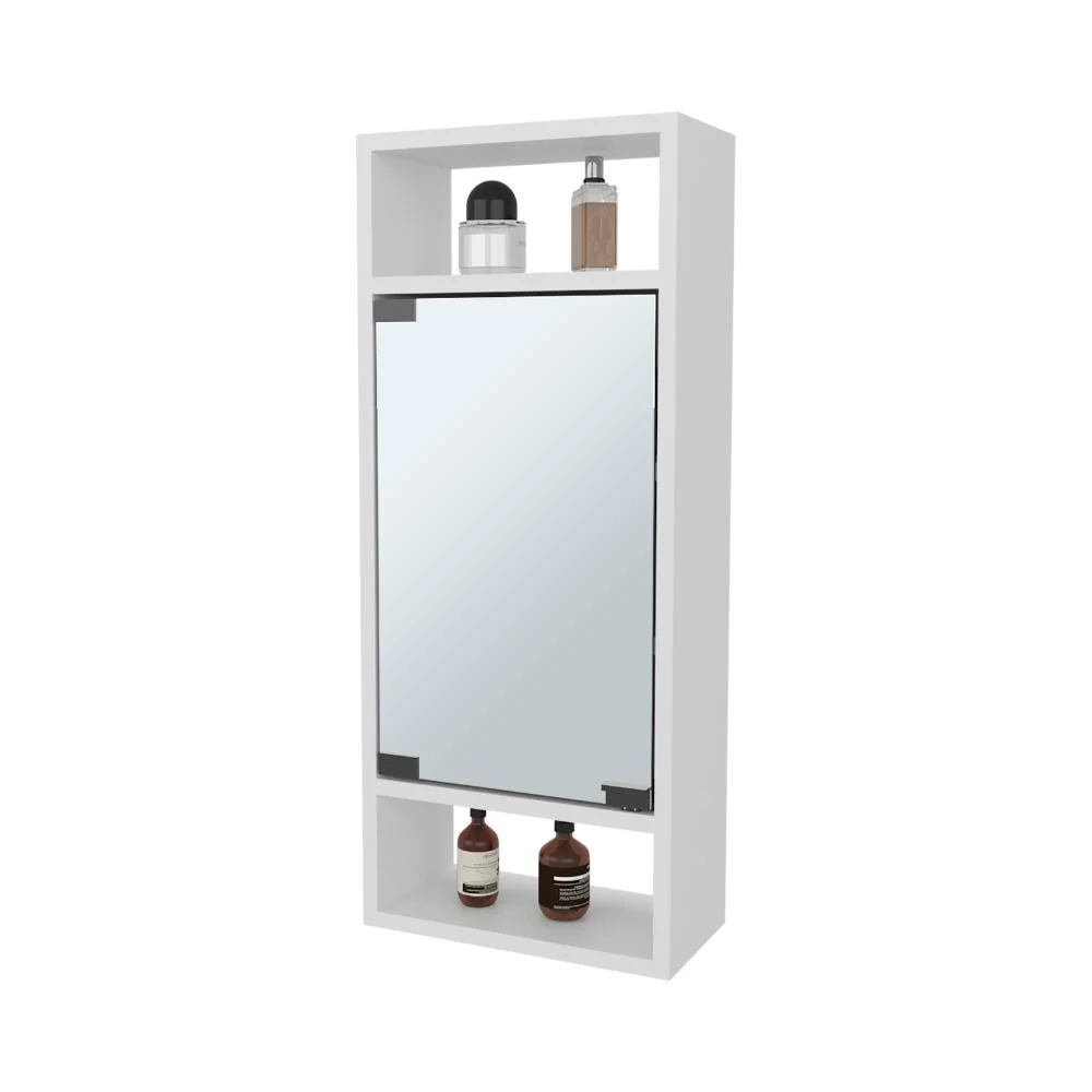 Gabinete de Baño Uros, Blanco Duqueza, con compartimentos para ubicar objetos ZF Virtual Muebles ZF