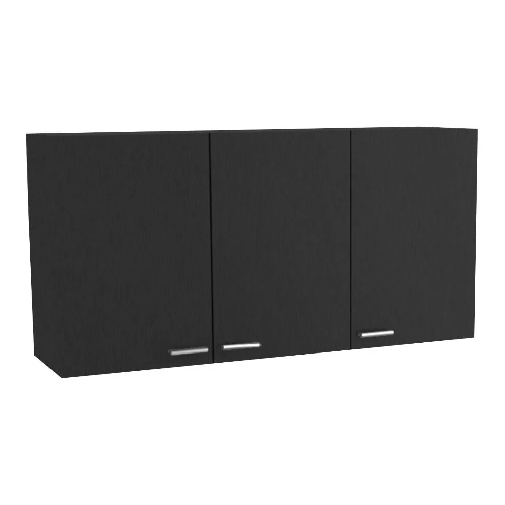 Gabinete Superior Amett, Wengue, con 3 Puertas Abatibles ZF Virtual Muebles ZF