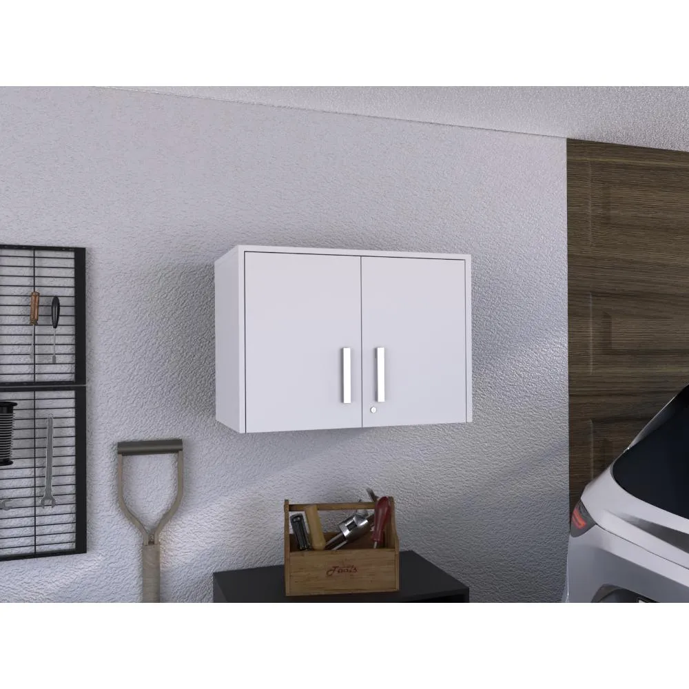 Gabinete Superior Multiusos, Kronos Blanco, Con dos puerta batientes ZF Virtual Muebles ZF