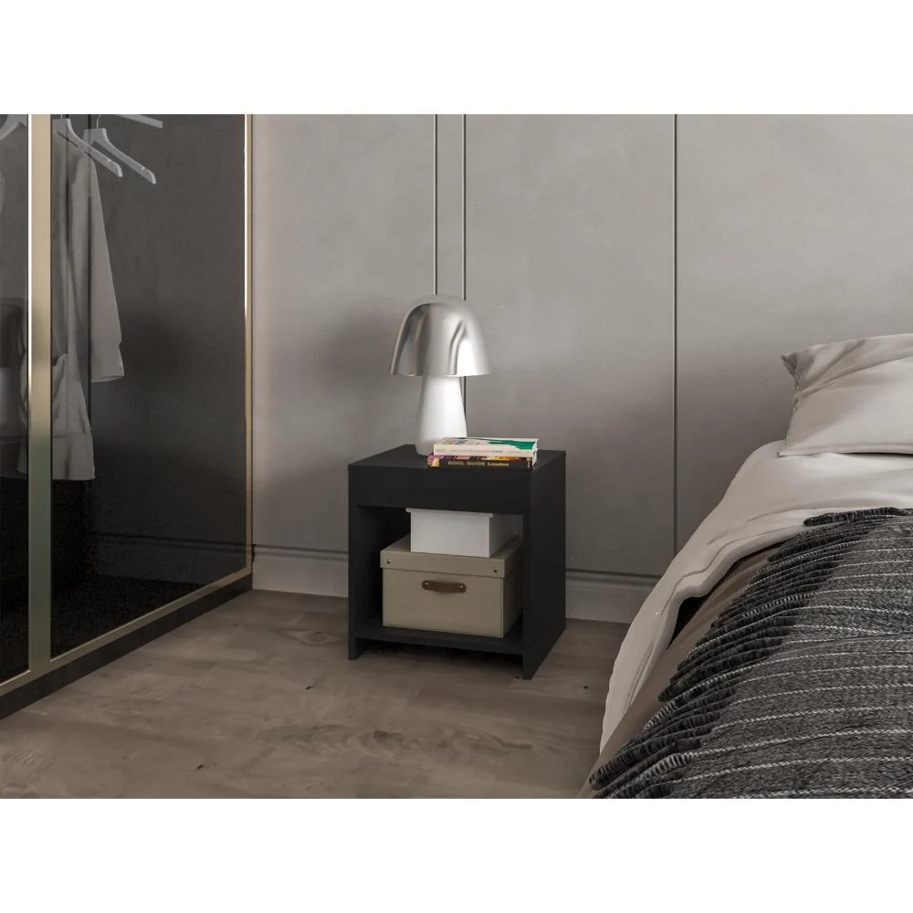 Mesa de Noche Crotam, Wengue, con diseño moderno ZF Virtual Muebles ZF