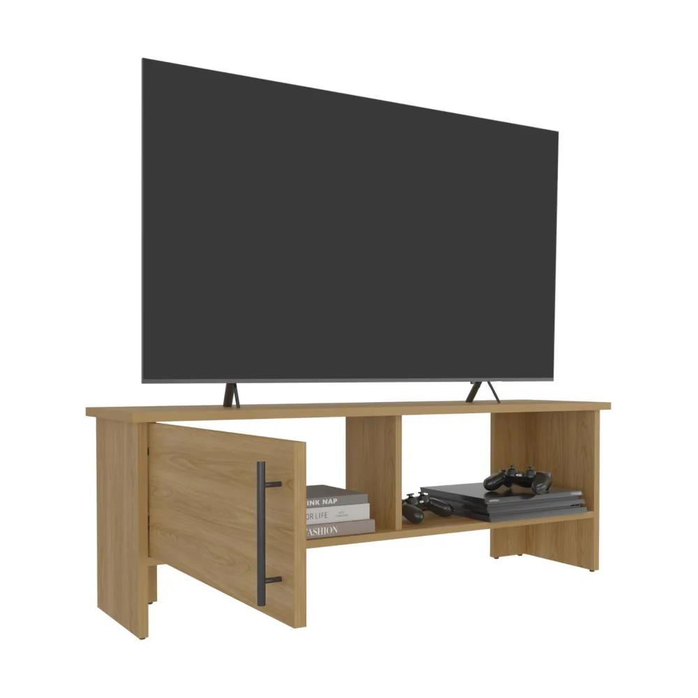 Mesa Para Tv Navi, Fresno Europeo, Para Televisor Hasta 55 Pulgadas Con Puerta ZF Virtual Muebles ZF