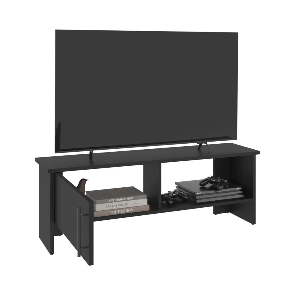 Mesa Para Tv Navi, Wengue, Para Televisor Hasta 55 Pulgadas Con Puerta ZF Virtual Muebles ZF