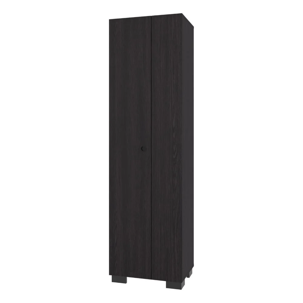 Mueble de Aseo Blake, Kronos Wengue, Incluye colgador para escobas y variedad de entrepaños ZF Virtual Muebles ZF