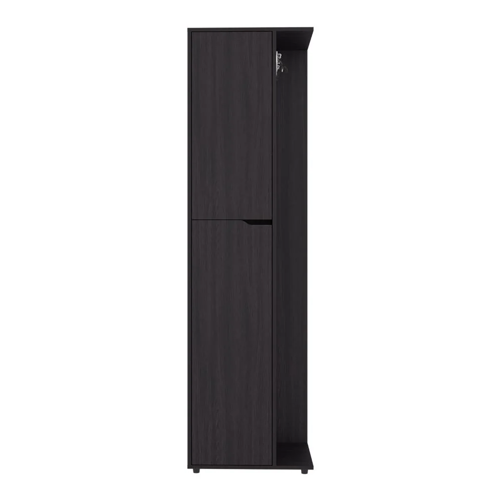 Mueble de Aseo Cruella, Wengue, Incluye colgador para escobas ZF Virtual Muebles ZF