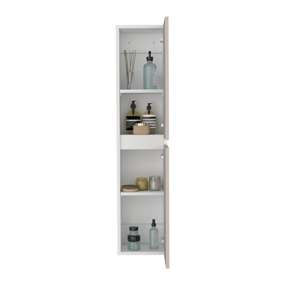 Mueble Auxiliar para Baño High, Capri y Kronos Blanco, con espacio para almacenar objetos y es de facil instalación ZF Vir...