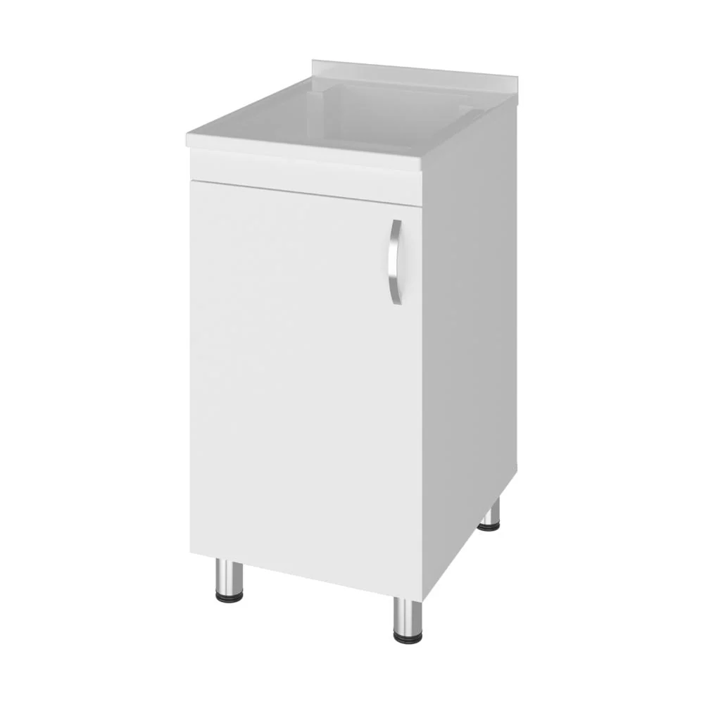Mueble De Lavado Independiente Dawi, Kronos Blanco, Incluye lavadero no griferí ZF Virtual Muebles ZF